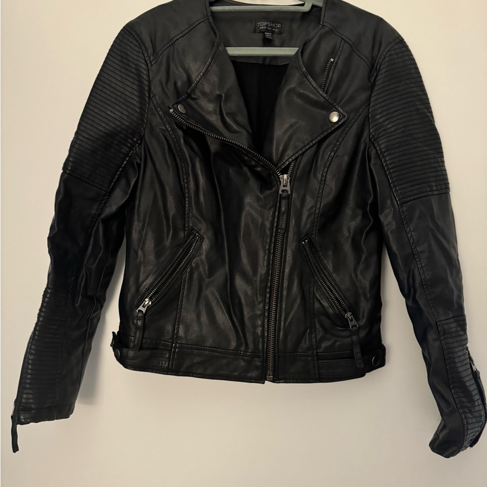 Topshop Leather Jacket - Picture 2 of 2